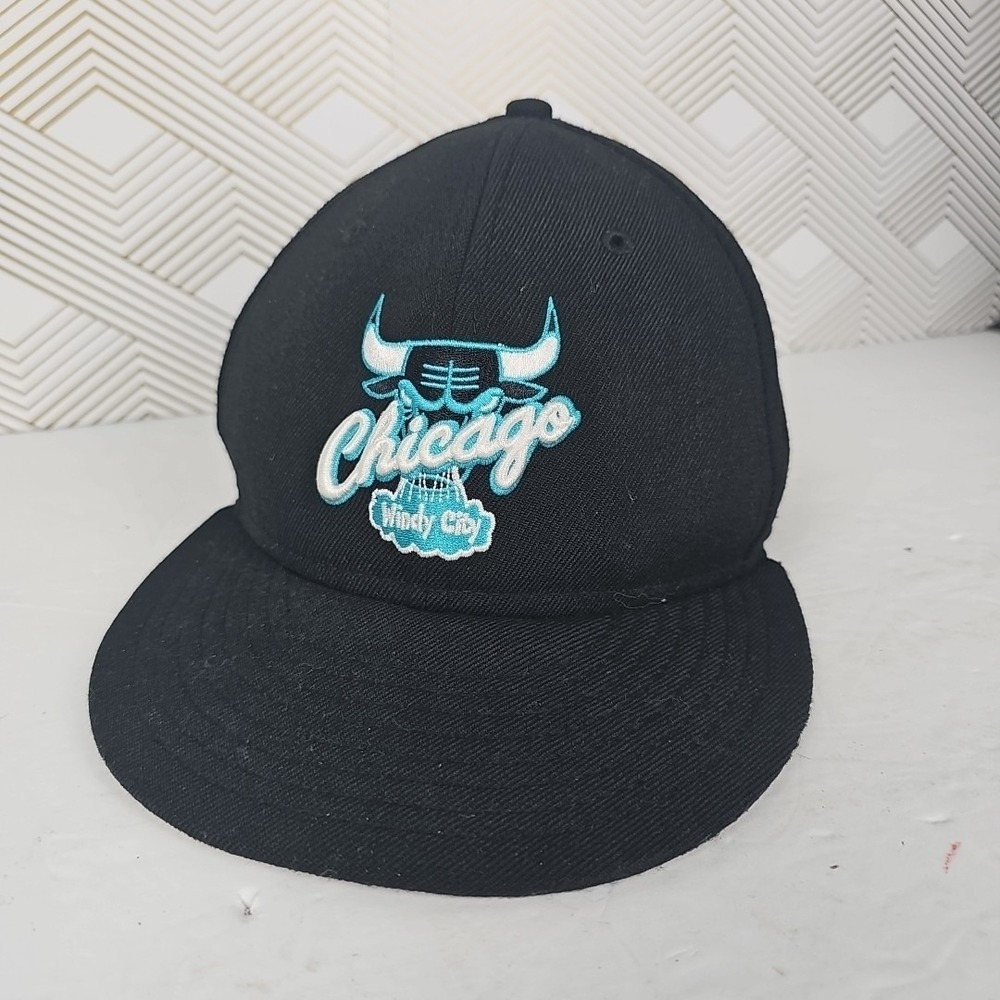 Chicago Bulls Windy City New Era 9FIFTY Snapback Black Sky Blue Hardwood Classic